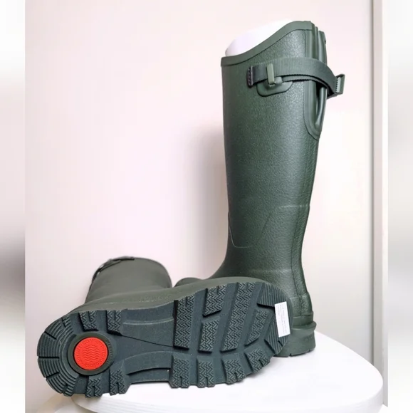 FitFlop Wonderwelly Deep Green Waterproof Tall Rubber Lug Sole Rain Boots Size 6 - Picture 7 of 13